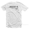 Agust D World Tour Signature T-Shirt