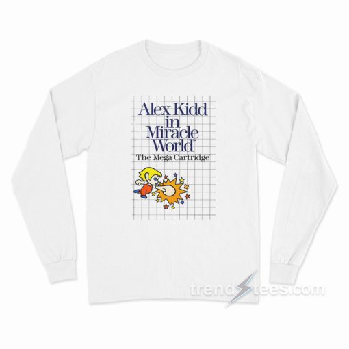 Alex Kidd In Miracle World The Mega Cartridge Long Sleeve Shirt