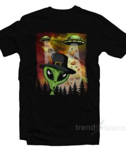 Alien UFO Invasion Of Thanksgiving Y’All T-Shirt