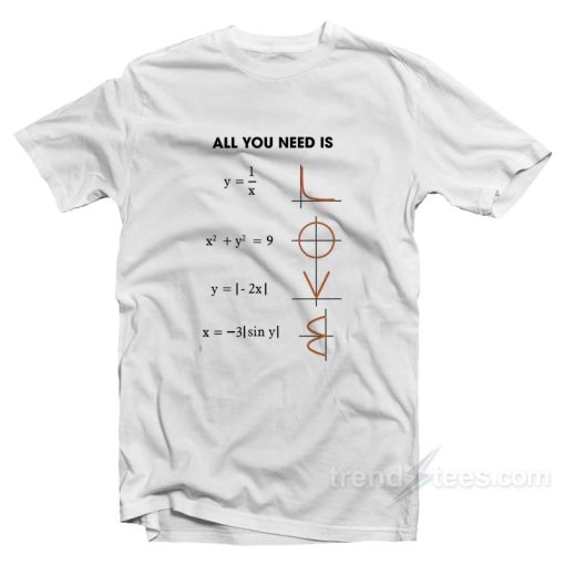 All You Need Is Love Math T-Shirt For Unisex