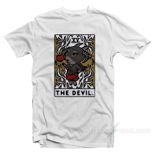 Animal Crossing The Devil Tarot Parody T-Shirt For Unisex