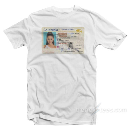 Ariana Drivers License T-Shirt Ariana Drivers License T-Shirt