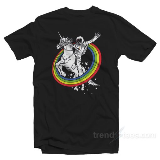 Astronaut Riding Unicorn T-shirt Cheap Trendy Clothing