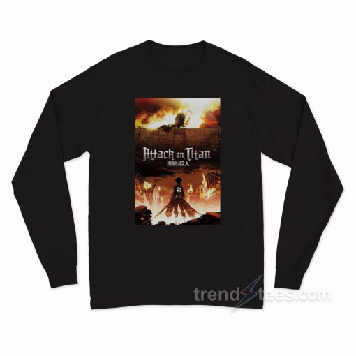 Attack On Titan Fire Long Sleeve Shirt