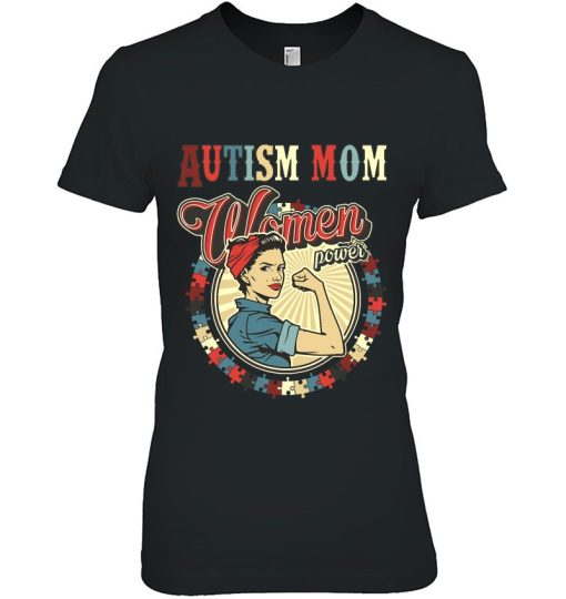 Autism Awareness Vintage Retro 70S80s Autism Mom Women Power