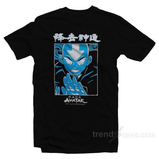 Avatar The Last Airbender Blue &amp White Aang Portrait T-Shirt