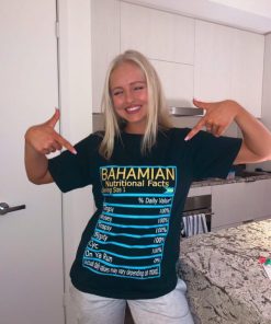 Bahamian Nutritional Facts T-Shirt For Unisex
