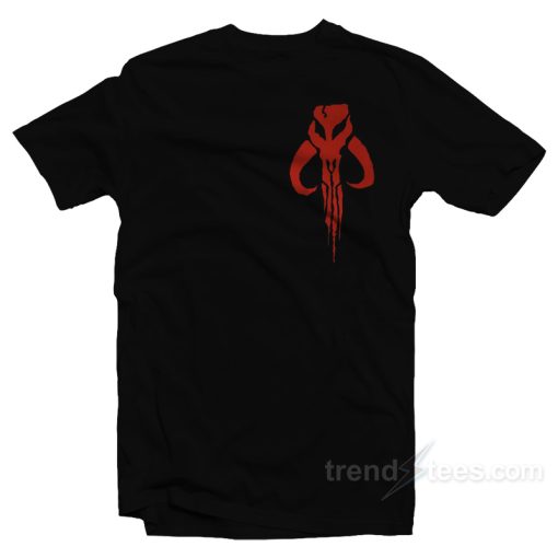 Bantha Skull Boba Fett Red Logo T-Shirt For Unisex