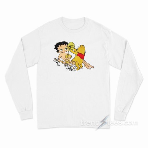 Betty Boop And Winnie Pooh Love Honey Nudes Long Sleeve Shirt