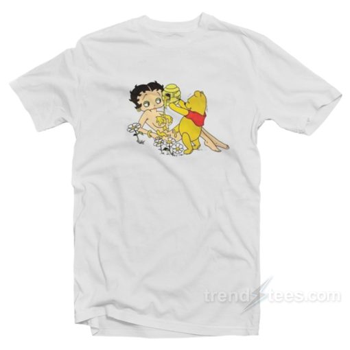 Betty Boop And Winnie Pooh Love Honey Nudes T-Shirt