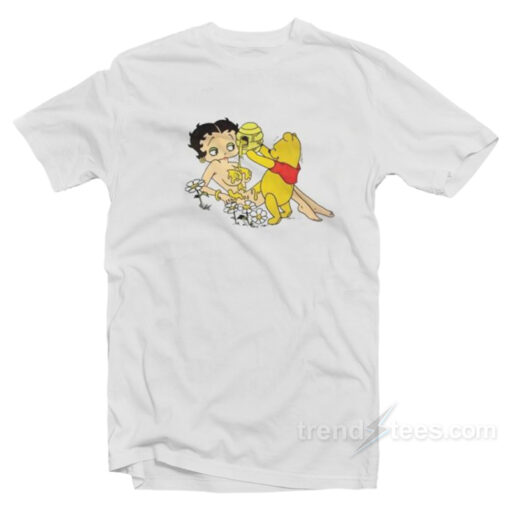 Betty Boop And Winnie Pooh Love Honey Nudes T-Shirt