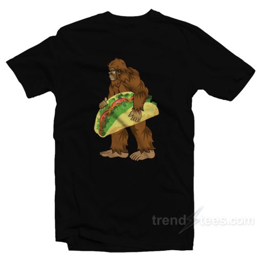 Bigfoot Carrying A Taco T-Shirt