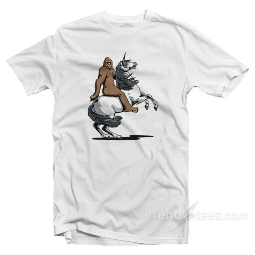 Bigfoot Riding A Unicorn T-Shirt