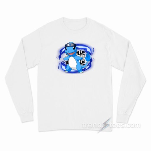 Blue Charmender Pokemon Long Sleeve Shirt