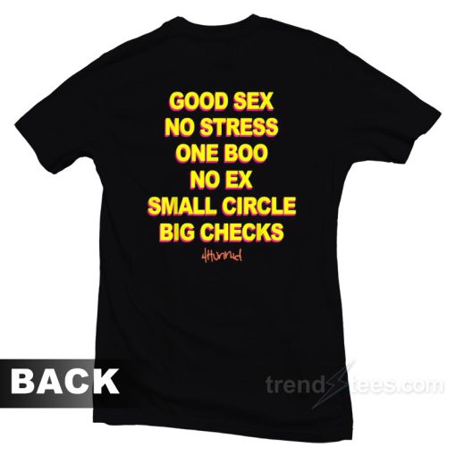 Good Sex No Stress One Boo Big Checks T-Shirt