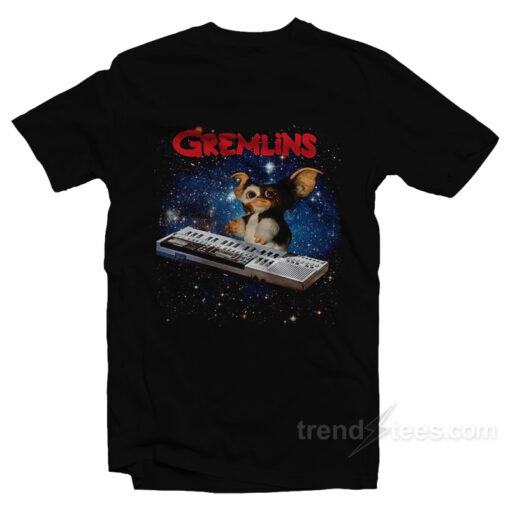 Gremlins Gizmo Playing Keyboard T-Shirt For Unisex