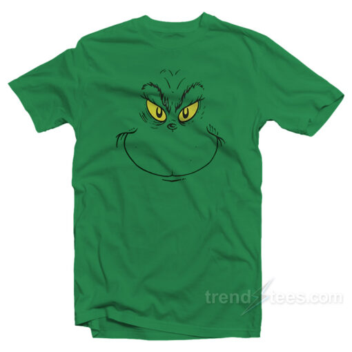 Grinch Face T-Shirt For Unisex