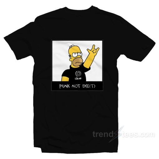 Homer Simpson Punk Not Die(t) T-Shirt For Unisex