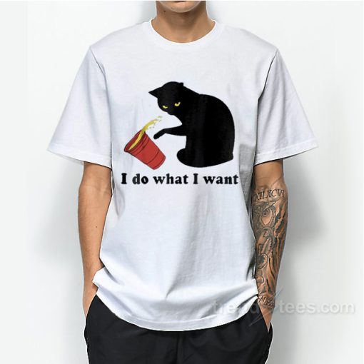 I do What I Want Cat T-Shirt For Unisex