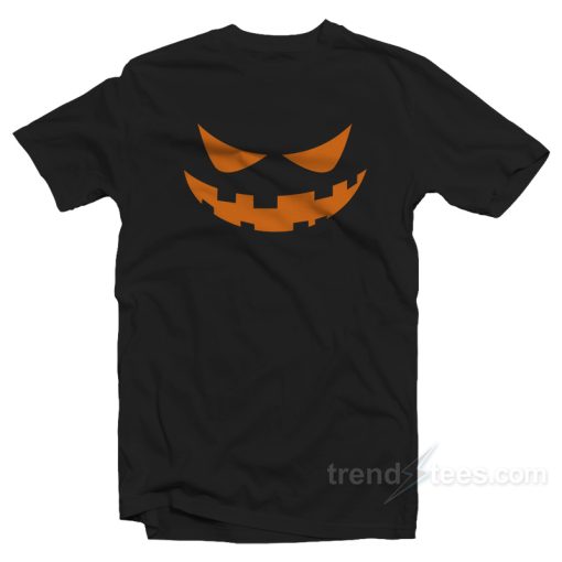 Jack O Lantern Face Halloween T-Shirt Adult