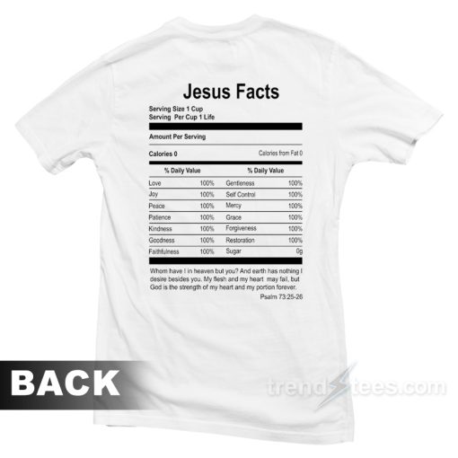 Jesus Facts – Psalm 7325-26 T-Shirt