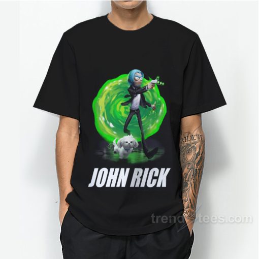 John Rick Black T-Shirt For Unisex