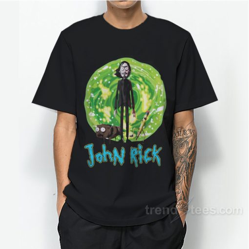 John Rick John Wick Rick and Morty Crossover T-Shirt