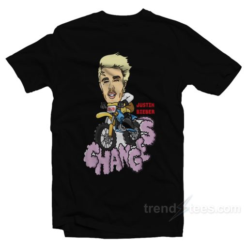 Justin Bieber Changes Motocross T-Shirt