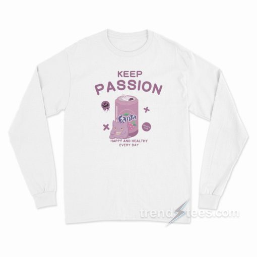 Keep Passion With Ghost Gengar Purple Fanta Long Sleeve Shirt