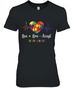 Live Love Accept Autism Awareness Heartbeat Autism Mom 1 Live Love Accept Autism Awareness Heartbeat Autism Mom 2