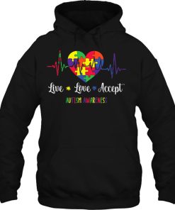 Live Love Accept Autism Awareness Heartbeat Autism Mom 2 Live Love Accept Autism Awareness Heartbeat Autism Mom 3