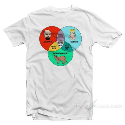 Marxist Toddler And Mountain Lion Venn Diagram T-Shirt