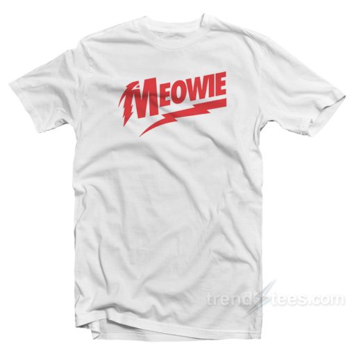 Meowie David Bowie Logo T-Shirt