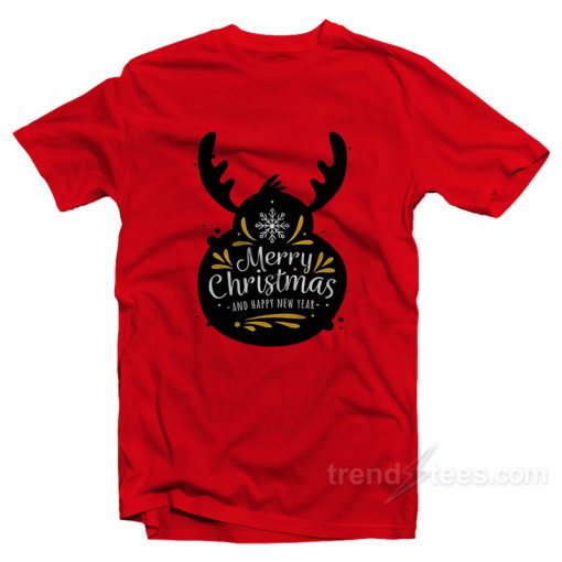Merry Christmas And Happy New Year T-Shirt For Unisex