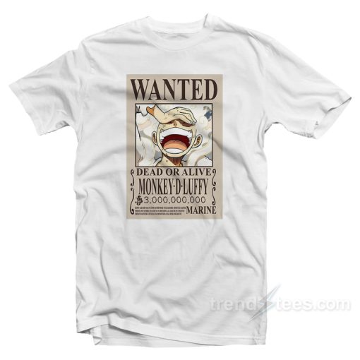 Monkey D. Luffy Gear 5 Son God Nika Wanted Poster T-Shirt