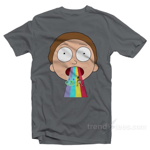 Morty Rainbow Cheap Custom T-Shirt