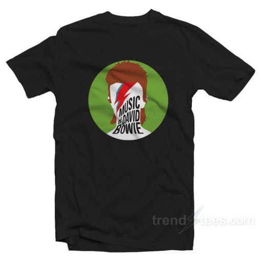 Music of David Bowie T-Shirt Cheap Trendy Clothes