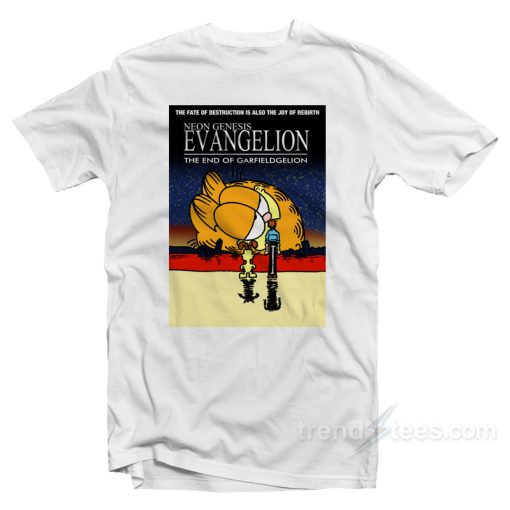 Neon Genesis Evangelion Garfield Meme T-Shirt