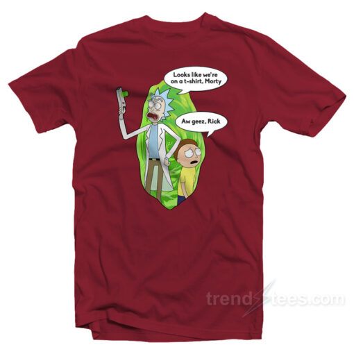 New Rick and Morty Meme T-Shirt, We’re on a T-Shirt Cheap Trendy Clothing