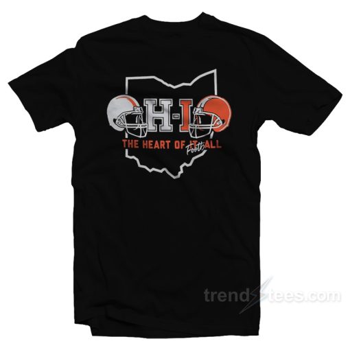 Ohio The Heart Of It All Footh T-Shirt