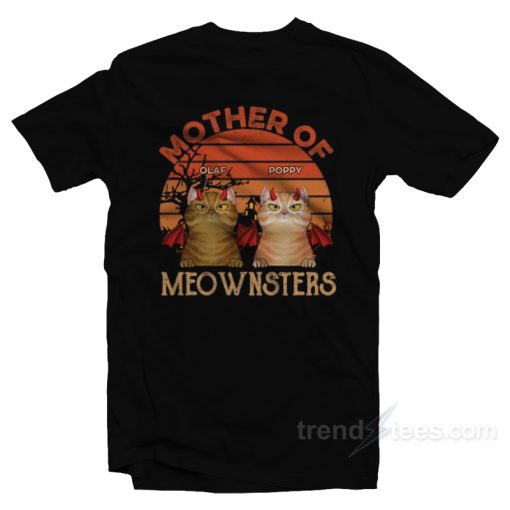 Olaf And Poppy Mother Of Meownsters T-Shirt