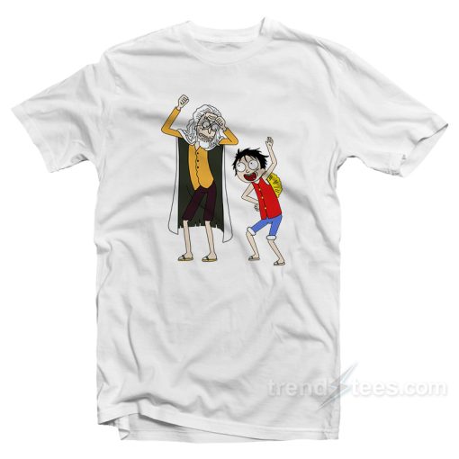 One Piece Luffy And Rayleigh Rick And Morty Parody T-Shirt