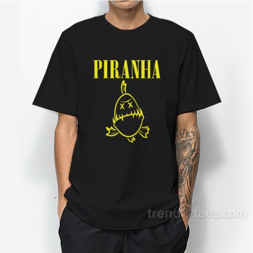 Piranha Nirvana Logo T-Shirt For Unisex