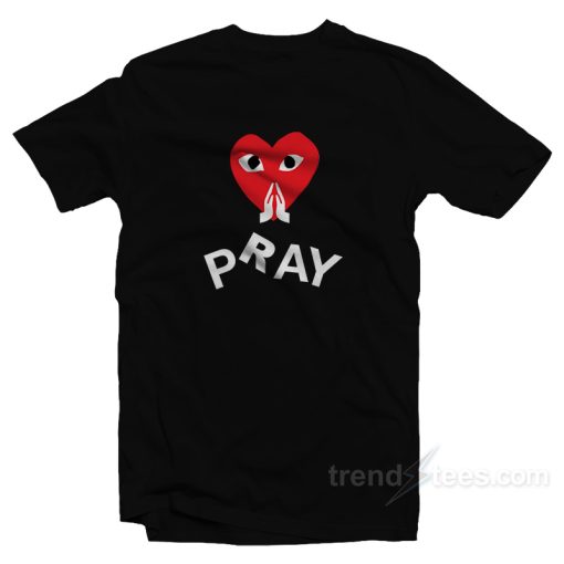 Pray CDG Play Logo Parody T-Shirt For Unisex