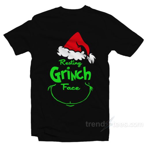 Resting Grinch Face T-Shirt For Unisex