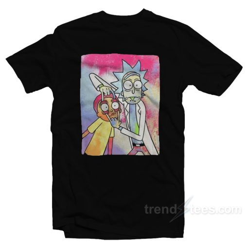 Rick And Morty Eyes Wide Open T-Shirt For Unisex