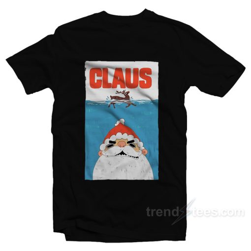 Santa Claus Jaws Parody T-Shirt For Unisex