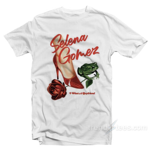 Selena Gomez I Want A Boyfriend Rose Shoes Frog T-Shirt