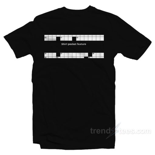 Shirt Pocket Feature Crossword For Unisex