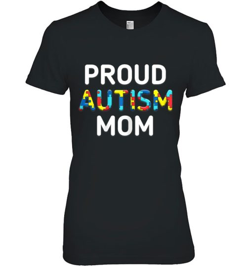 Unique Proud Autism Mom Colored Puzzle Pieces Awareness